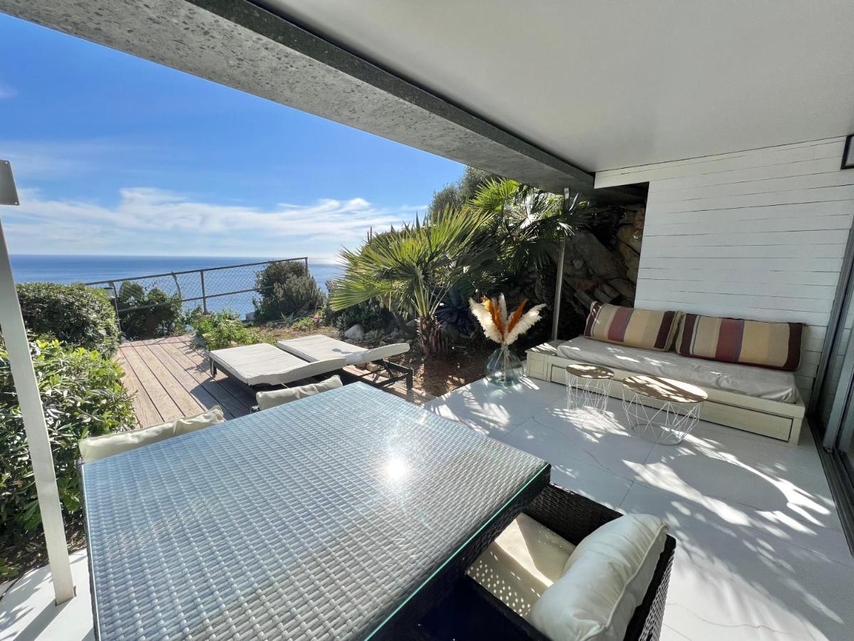 Luxueux Appartement - Vue Mer - Piscine - Free Parking - Monaco Cap-d'Ail Exterior foto